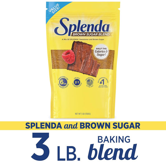 SPLENDA Brown Sugar Blend Low Calorie Sweetener for Baking, 3 Pound Value Size (1360 Grams) Resealable Bag, 48 Ounces