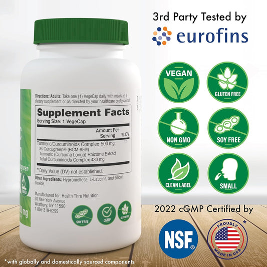 Health Thru Nutrition Turmeric Curcumin Complex 500mg | as BCM-95 Curc