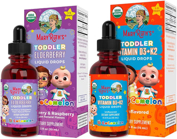 USDA Organic Cocomelon Elderberry Syrup for Toddlers & Cocom