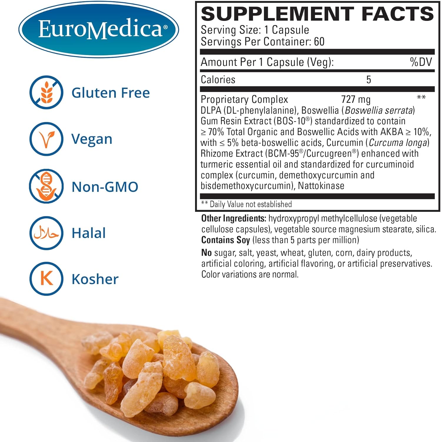 Euromedica Curaphen - 60 Capsules - Professional Pain Formula - Potent