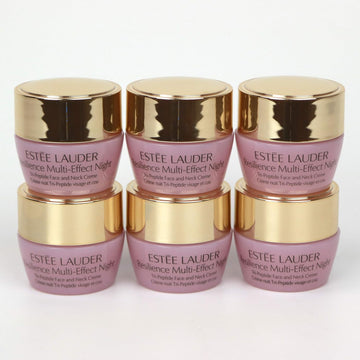 Estee Lauder Pack of 6 x Resilience Multi-Effect Night Tri-Peptide Face & Neck Creme 0.24  each Unboxed