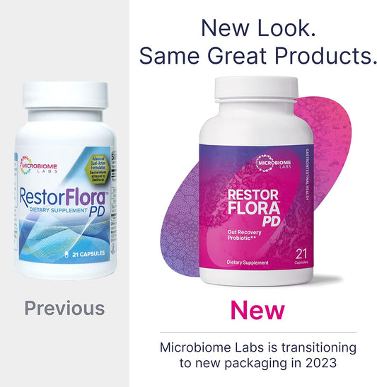 Microbiome Labs RestorFlora PD - Daily Probiotics for Digestive Health