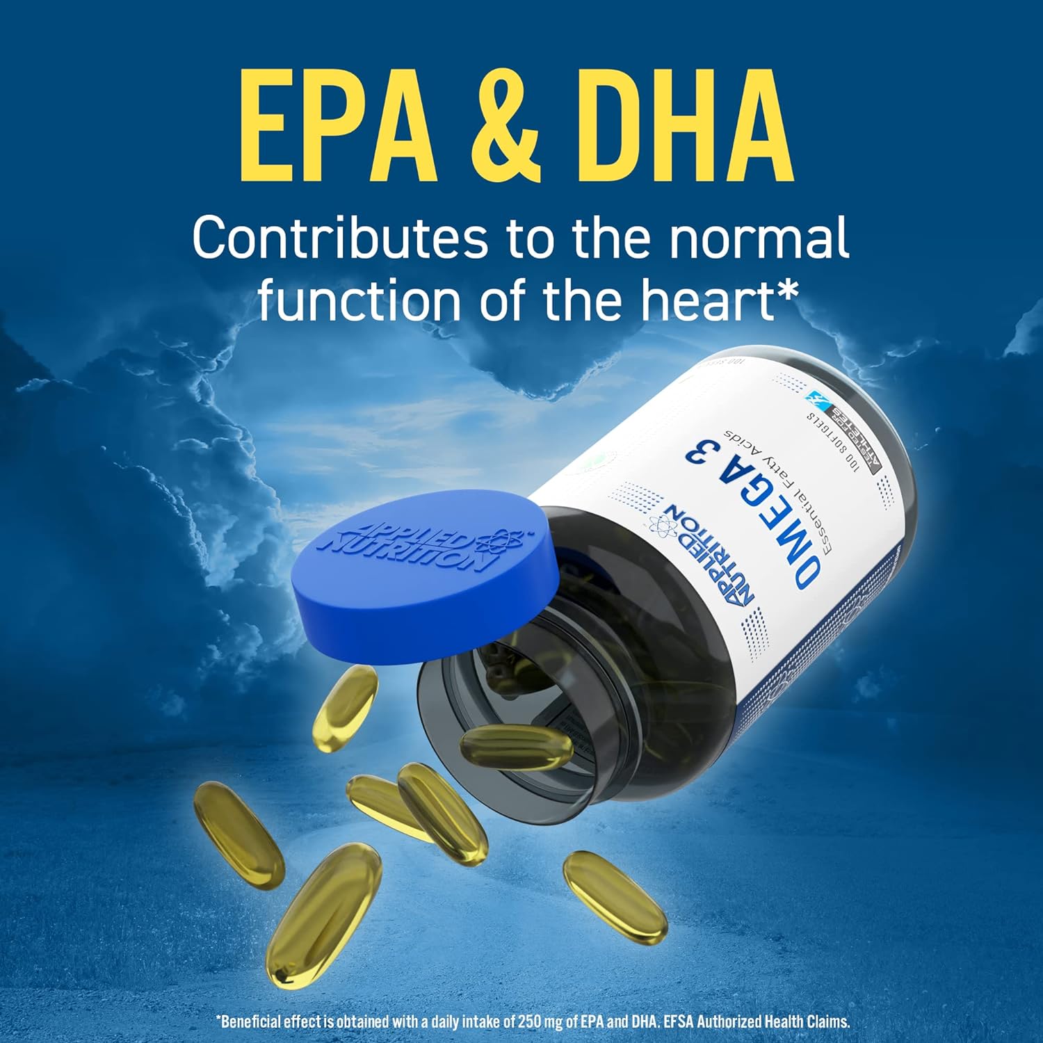 Applied Nutrition Omega 3 - Omega Fish Oil 1000mg, 180mg EPA & 120mg D