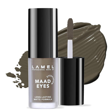 Lamel Matte Liquid Eyeshadow: Long Lasting Waterproof - Quick-Drying, Hypoallergenic Makeup - Creamy & Smooth Formula - Gray Matte Cream Eyeshadow - Maad Eyes, ?403, 5.2ml /0.17