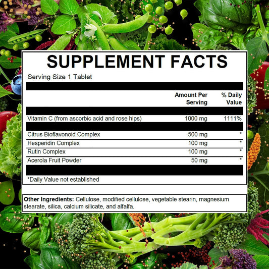 PlantFusion Vegan Vitamin C 1,000 | with Rutin, Hesperidin and 500mg B