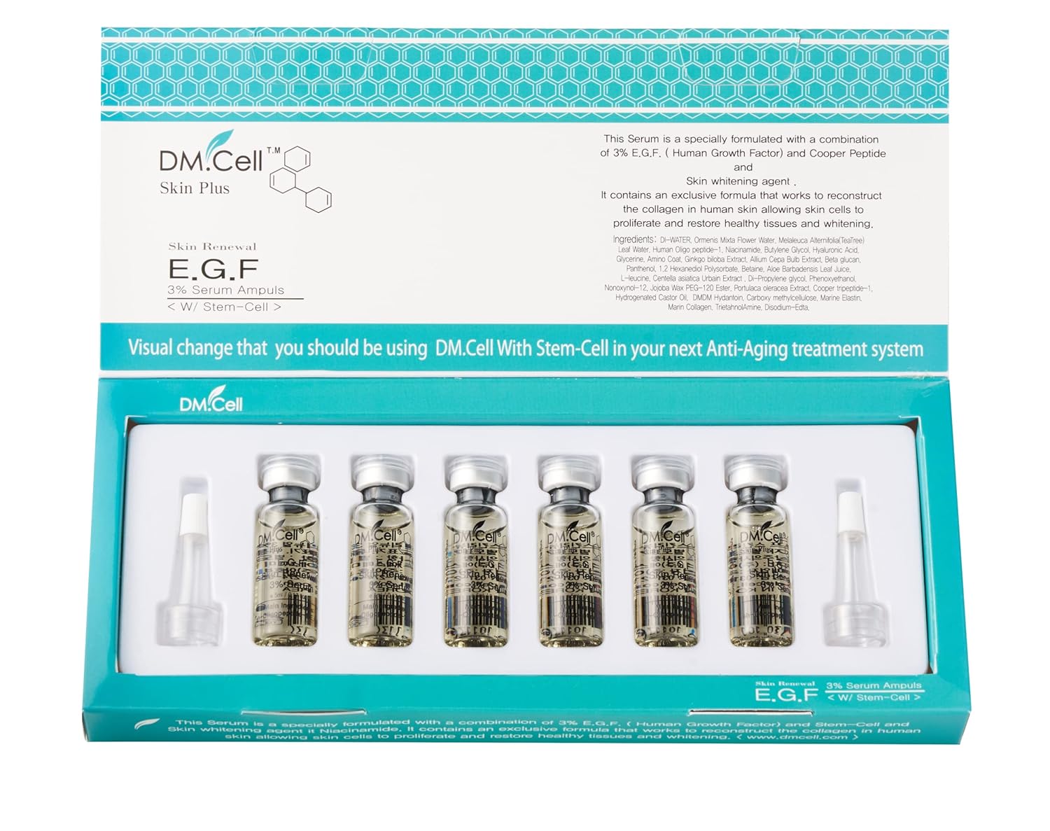 DM.Cell | EGF, FGF Repairing Ampoule | Microneedling EGF Serum For Skin Renewal, Skin Protectant Barrier Ampoule, K-Beauty korean skincare Award winner 1.