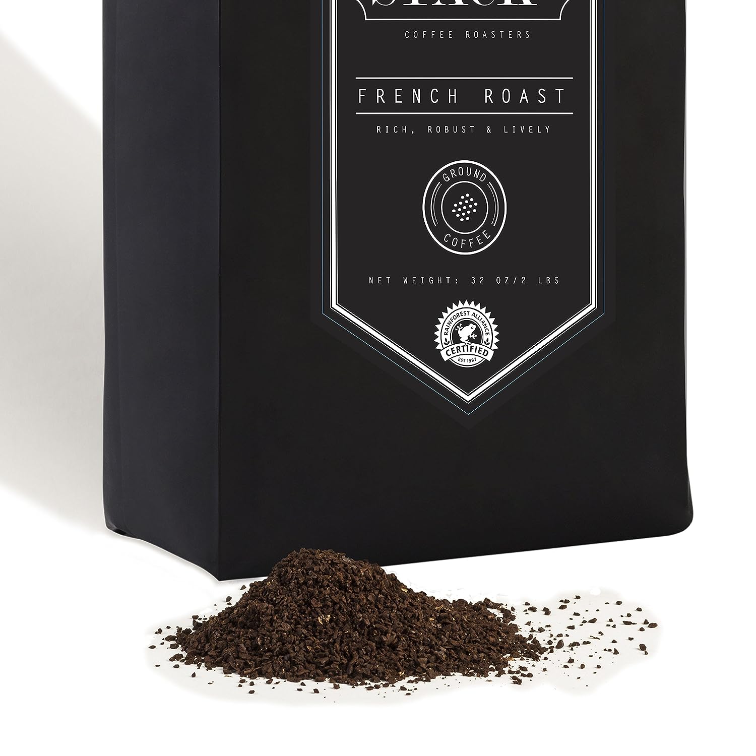 French Roast Ground Coffee - Small Batch, Certified Organic - Handcrafted Micro Roast By Stack Street