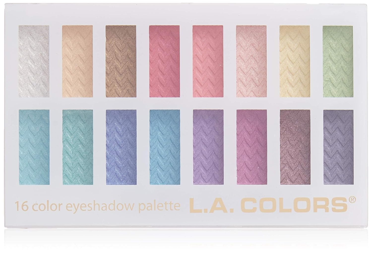 L.A. COLORS 16 Color Eyeshadow Palette, Haute, 1.02