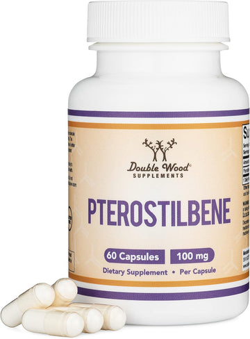 Pterostilbene Supplement 100mg Capsules (Third Party Tested)