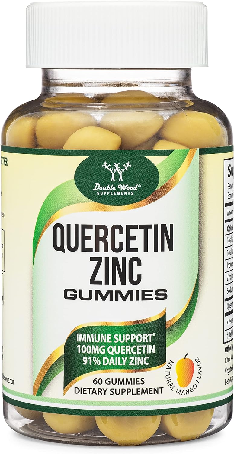 Quercetin Gummies with Zinc (100mg of Quercetin and 91% Daily Zinc per