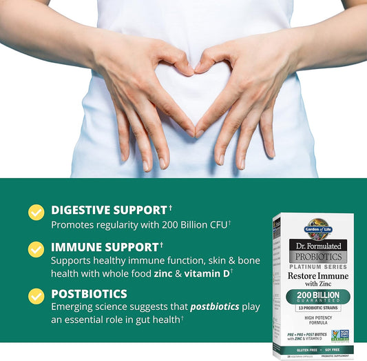 Garden Of Life Dr. Formulated Probiotics Platinum Series Restore Immun3.21 Ounces