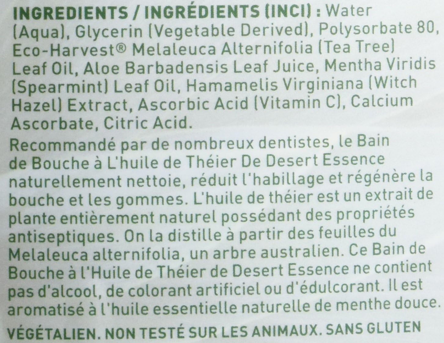 DESERT ESSENCE MOUTHWASH,Tea Tree,Refill, 16 FZ(Pack of 3)