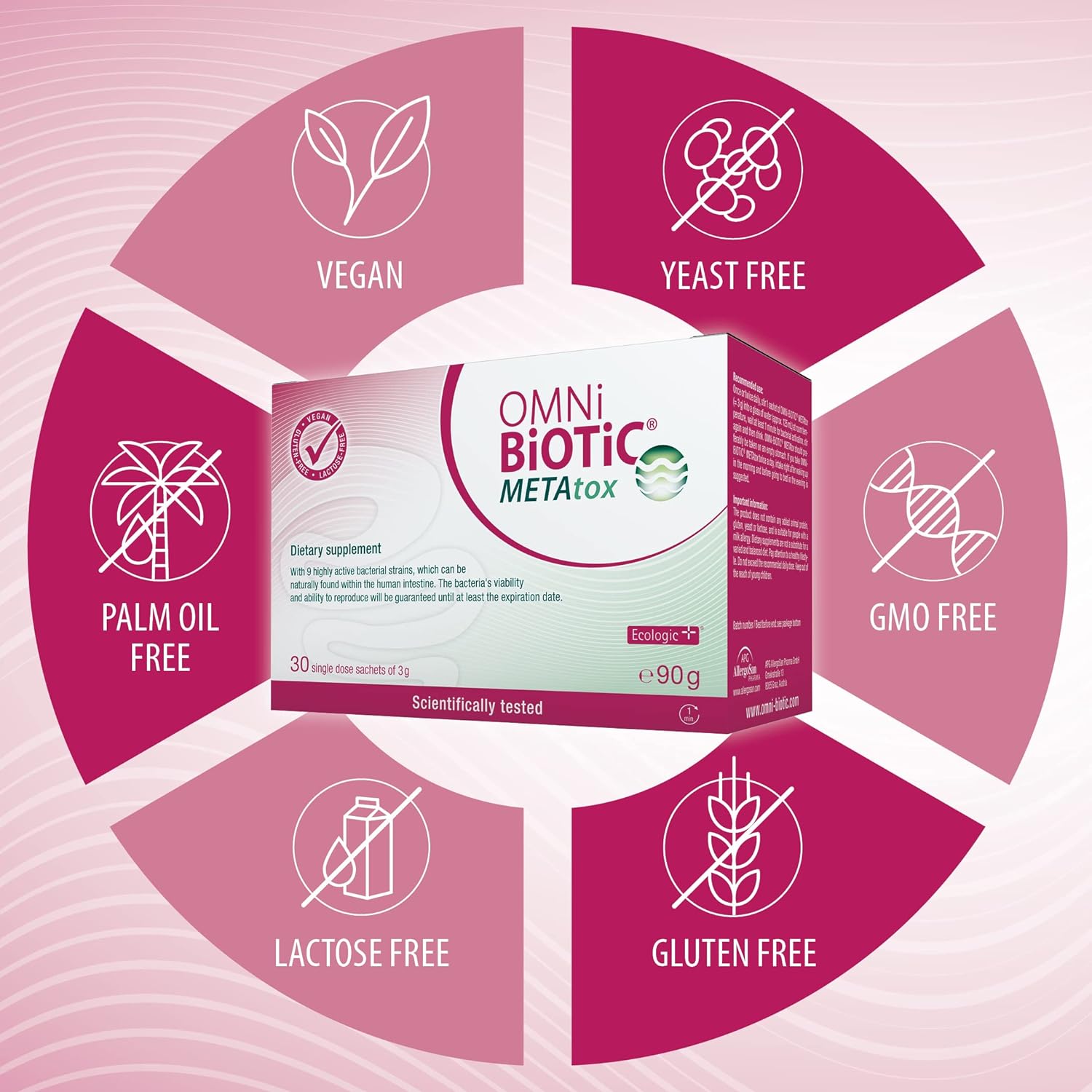 OMNi BiOTiC METAtox | 30 sachets | 9 Bacterial strains | 15 Billion Ba