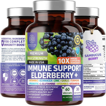 NN1N Premium 10 in 1 Immune Support Booster [10 Potent Ingredients] wi