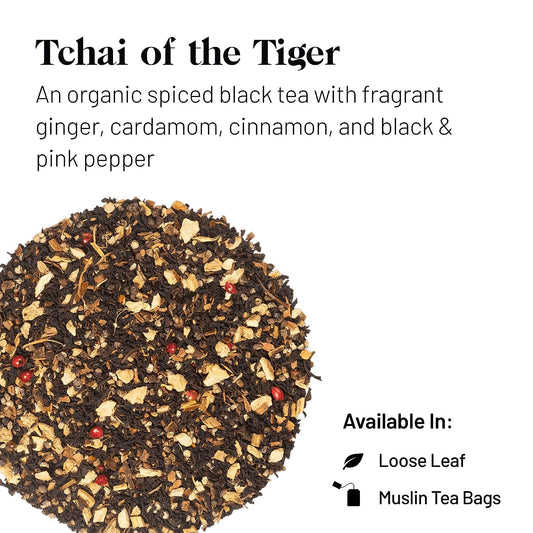 Kusmi Tea Tchai of the Tiger - Loose Tea Tin - Organic Indian Black Tea with Spices - In Collaboration with the World Wildlife Fund to Protect Tigers