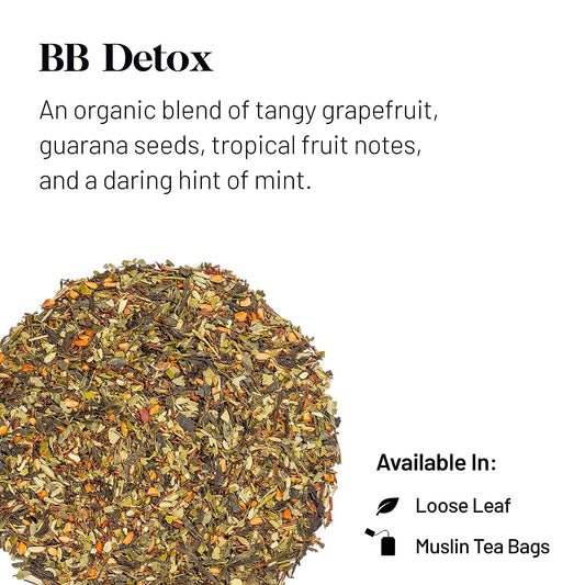 Kusmi Tea BB Detox  Loose Tea Tin - Organic Blend of Green Tea, Mate & Grapefruit-Flavored Plants