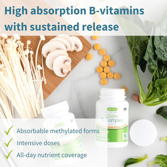 Super B-Complex - High Absorption Methylated B Vitamins, Clean Label, 58 Grams
