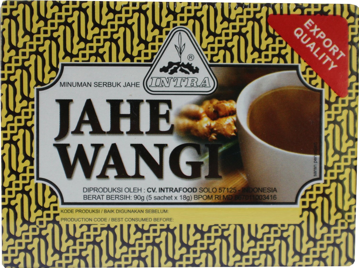 Intra Jahe Wangi Ginger Tea 5-ct,  (Pack of 2)