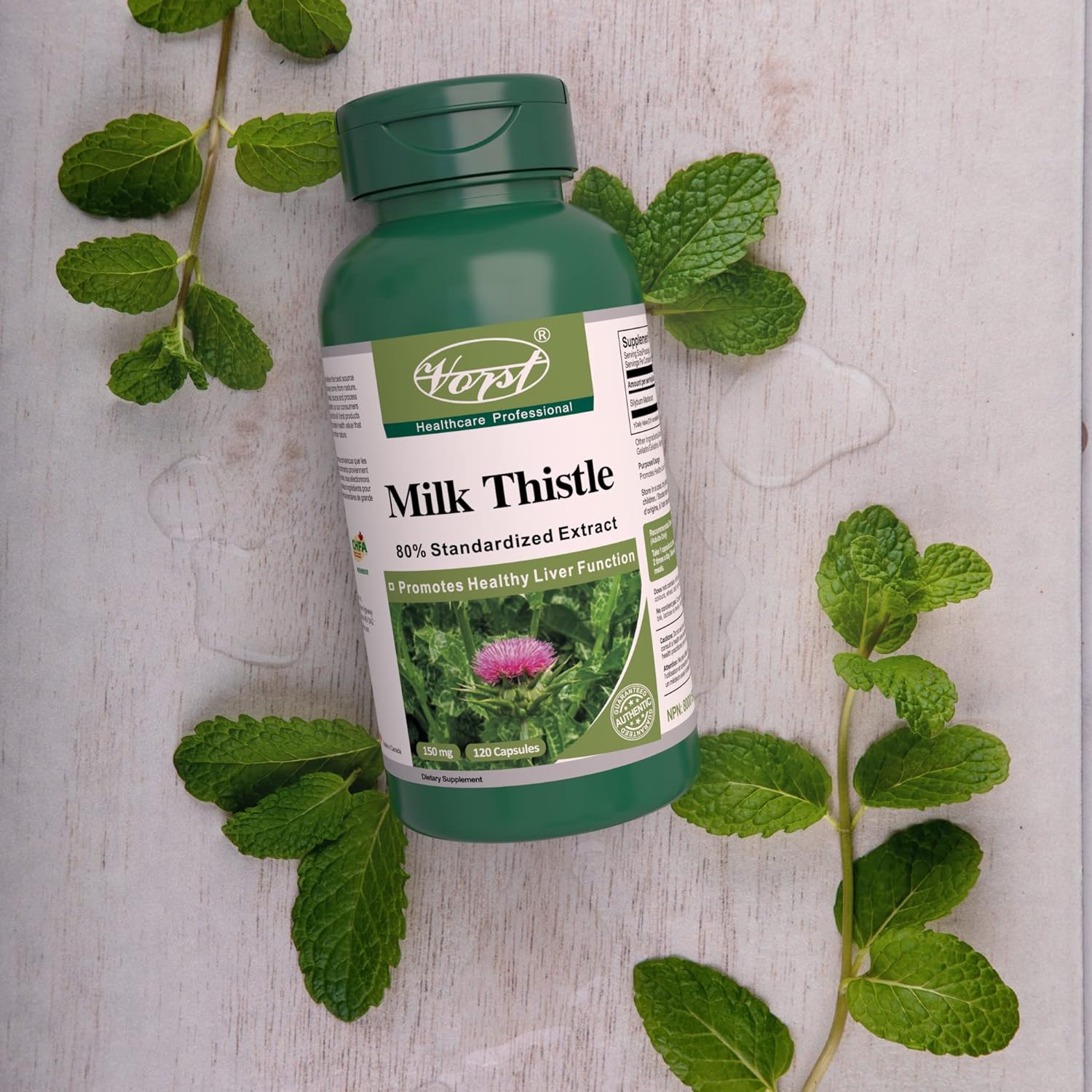 Vorst Milk Thistle 150mg 120 Capsules 80% Silymarin Extract Liver & Ga