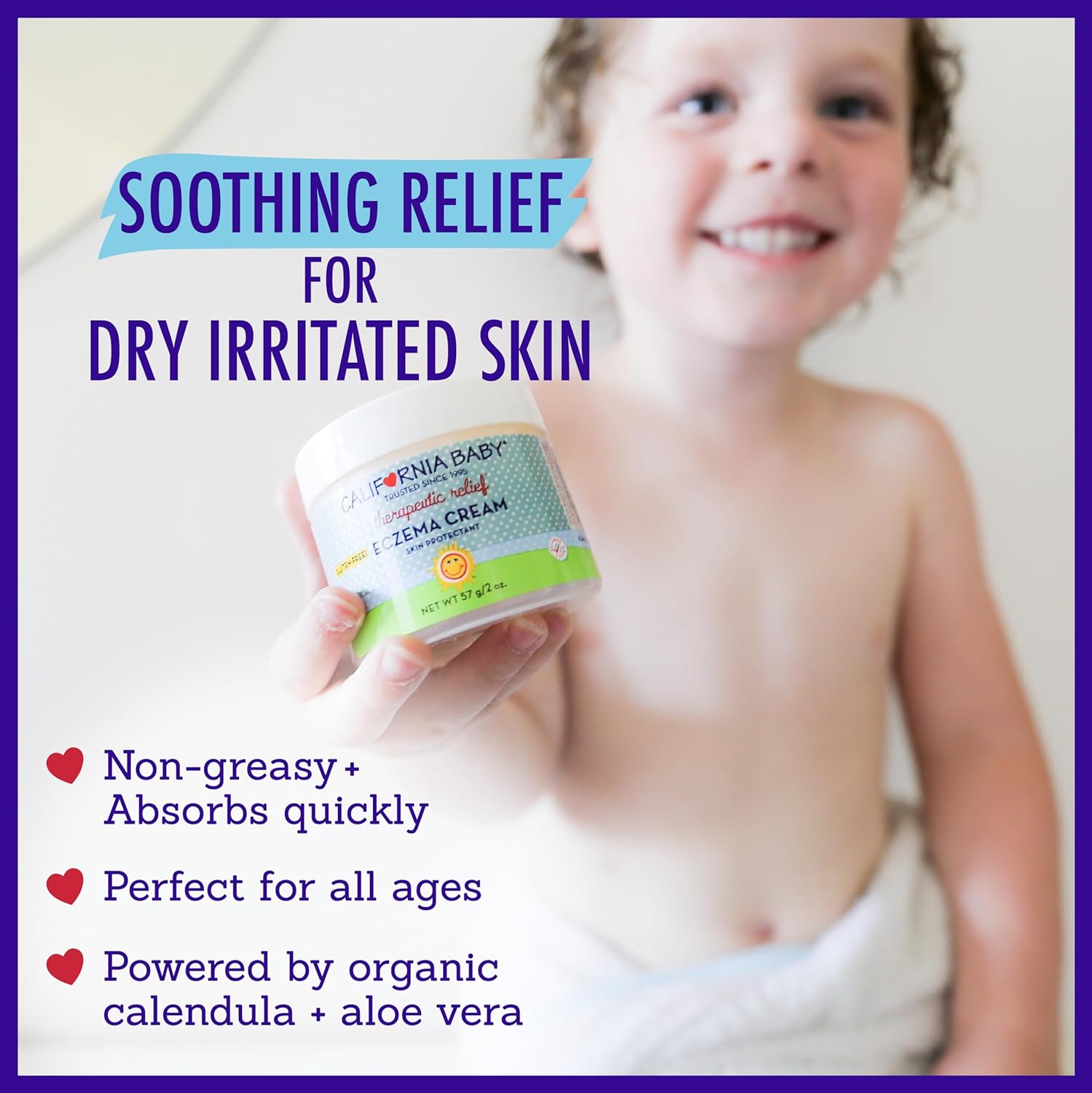 California Baby Eczema Cream | Soothes & Relieves Eczema Irritation | 