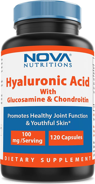 Nova Nutritions Hyaluronic Acid 100mg/serving - Promotes Youthful Skin