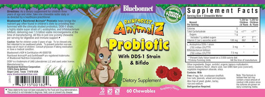 Bluebonnet Nutrition Rainforest Animalz Probiotic, Supports Immune and