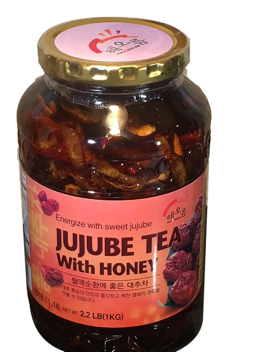 Haioreum Jujube Tea With Honey - Energize With Korean Sweet Jujube - Product of Korea