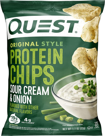 Quest Nutrition Protein Chips, Sour Cream & Onion, High Prot