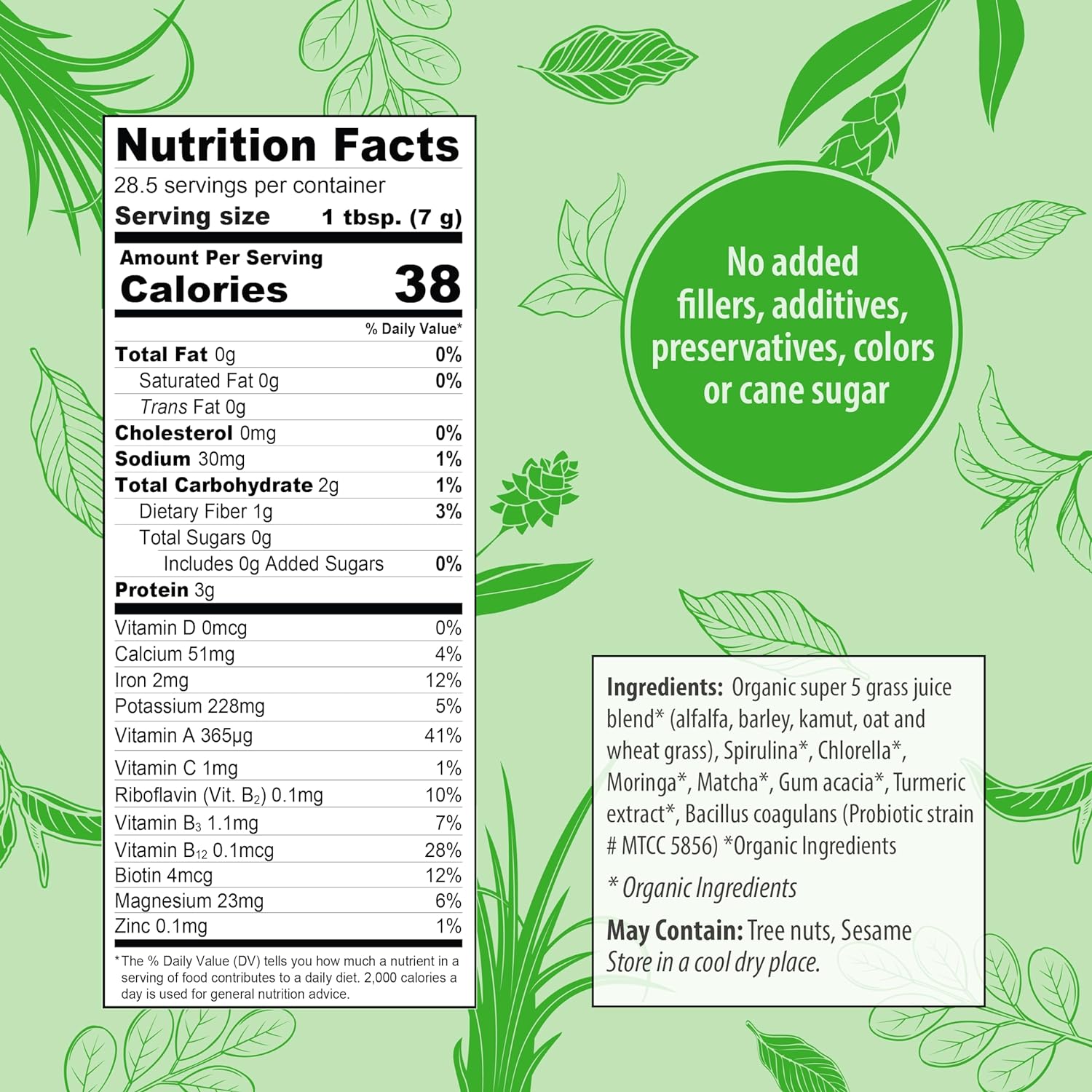 Organic Traditions Supergreens with Turmeric | Unflavored Organic Gree