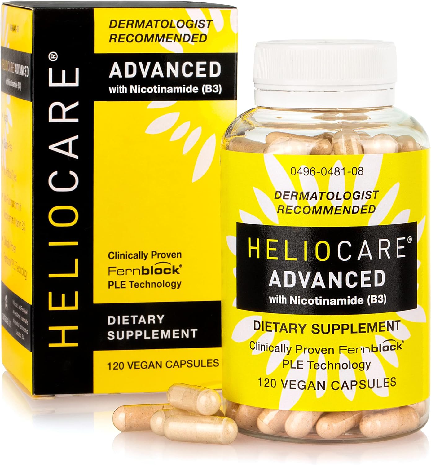 Heliocare Advanced Nicotinamide B3 Supplement: Niacinamide 500mg and F