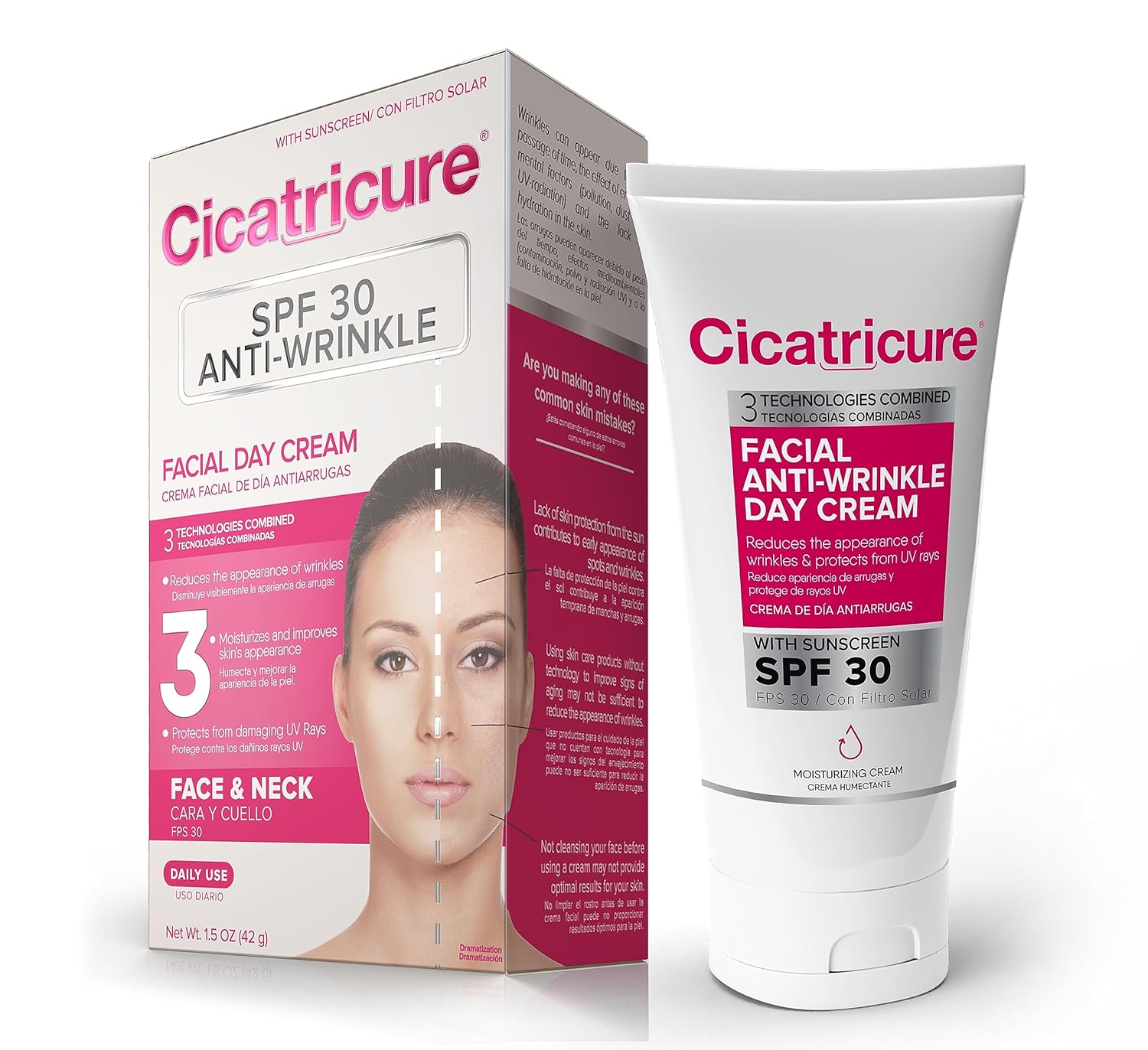 Cicatricure Advanced Face Cream for Fine Lines & Wrinkles, SPF 30, Anti Aging Facial Moisturizer, Daily Skin Care to Enhance Firmness & Elasticity, 1.5