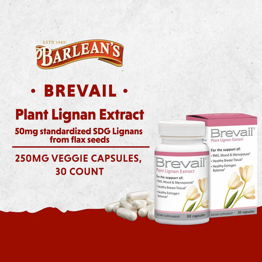 Brevail Plant Lignan Extract Capsules, Proactive Breast Health Supplem