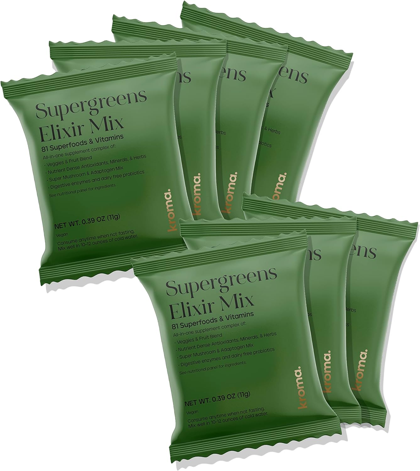 KROMA. Super Greens Elixir Greens Powder for Gut Health, Skin Care & M