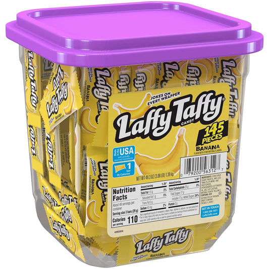 Laffy Taffy by Wonka Banana Flavor Tub