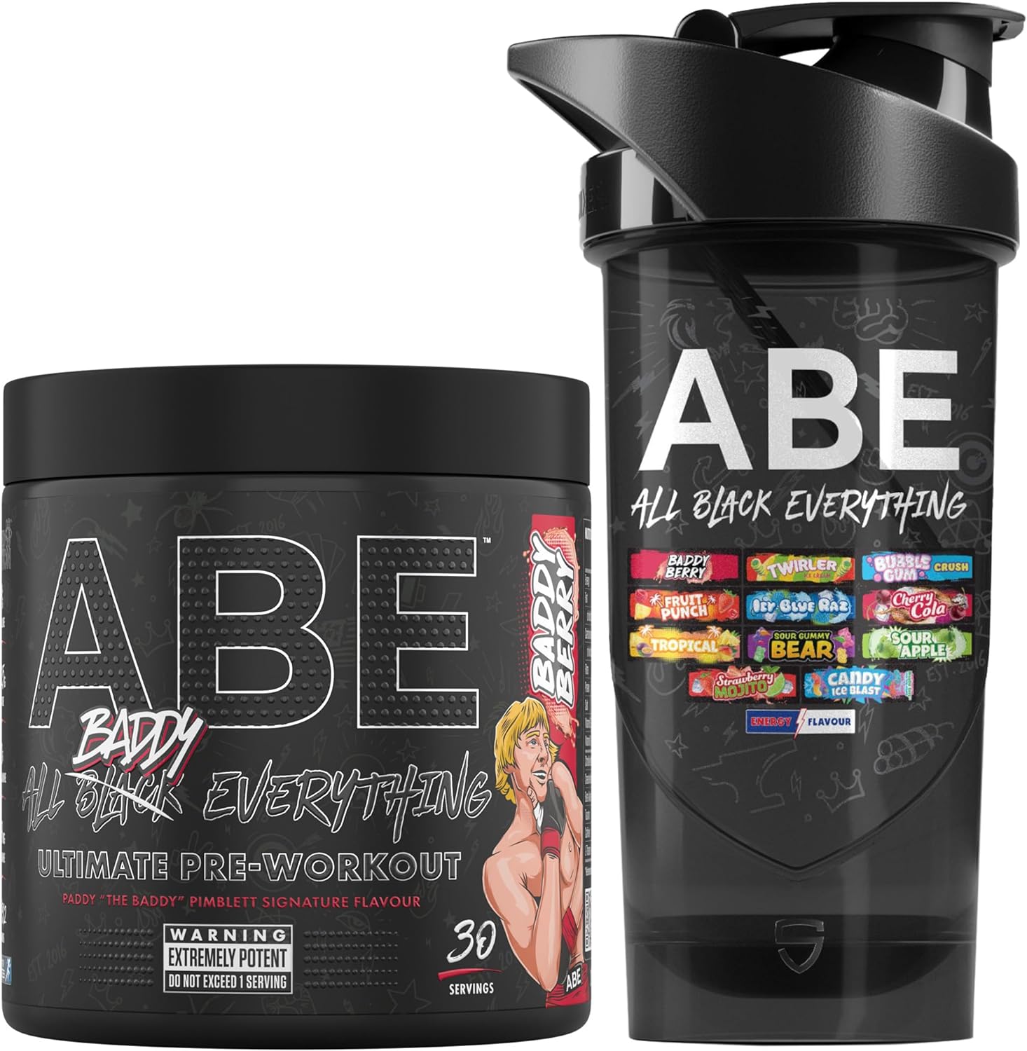 Applied Nutrition Bundle Abe Pre Workout 375G + Abe Black Shaker | All500 Grams