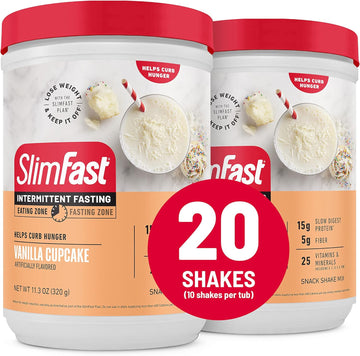 SlimFast Intermittent Fasting, Casein Protein Powder, Biotin with Vita