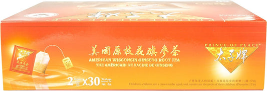 Prince of Peace American Wisconsin Ginseng Root Tea (2 boxes x 30 teab