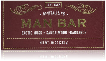 San Francisco Soap Company Revitalizing Man Bar, Exotic Musk & Sandalwood, 10