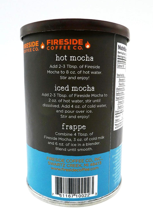 Fireside Coffee Company - Cafe Mocha Caramel- Two Pack - Hot Mocha - Iced Mocha - Frappe - Two Canisters