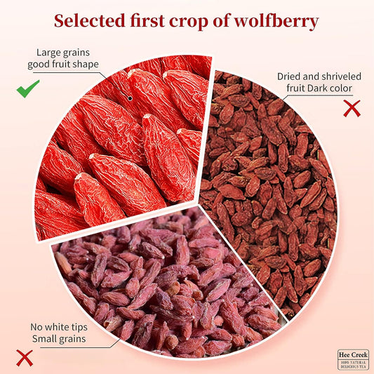 Hee Creek Goji Berries  100% Fruit Dried Goji Berry,Red Wolfberry Snack No Sugar,Chinese Wolfberries,Non-GMO ??????