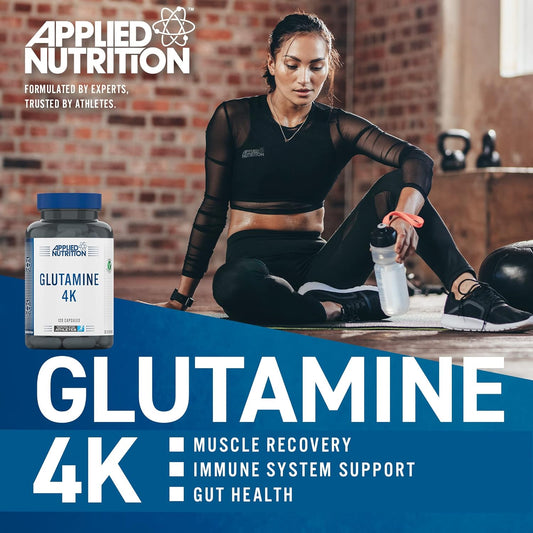 Applied Nutrition Glutamine 4K - L Glutamine 4000 Mg Per Serving, Rest100 Grams