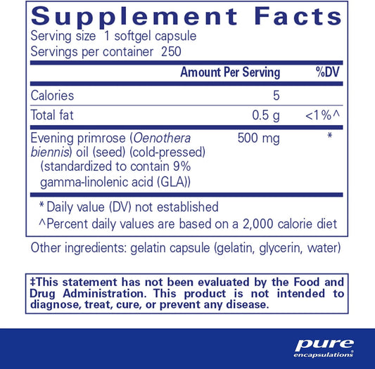 Pure Encapsulations E.P.O. (Evening Primrose Oil) | Hypoalle