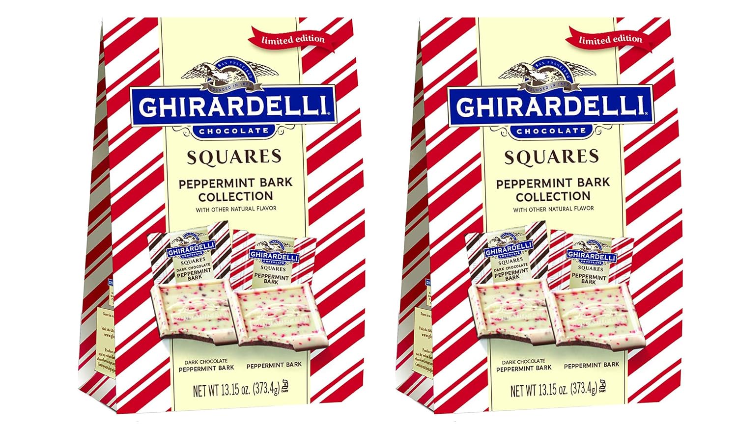 Ghirardelli Limited Edition Peppermint Bark Squares (2-Pack)