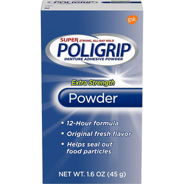 Super Poligrip Denture Adhesive Powder-1.6  ( Pack of 4)