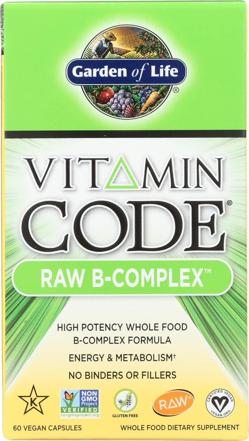 Garden Of Life Vitamin Code Raw Vitamin B Complex Vegetarian Capsules, 60 Ct