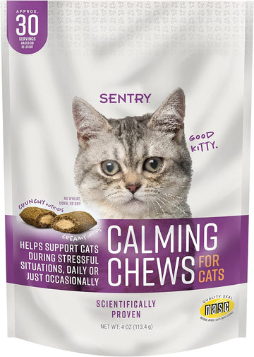 Sentry Calming Chews for Cats, Calming Aid Helps to Manage Stress & Anxiety, With Pheromones That May Help Curb Destruct