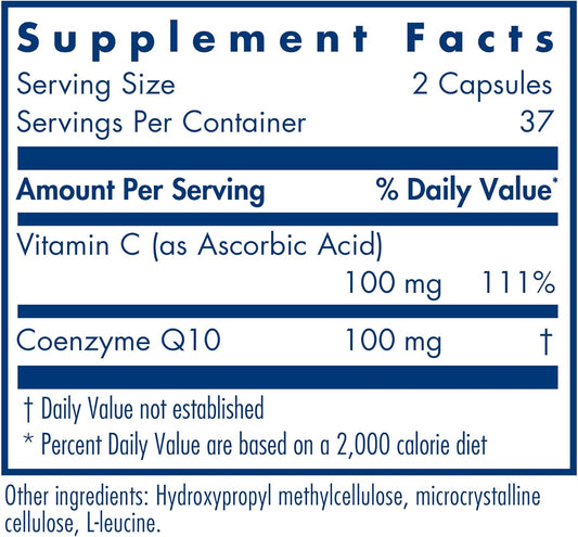 Allergy Research Group Coenzyme Q10 with Vitamin C - 50 mg - 75 Vegeta