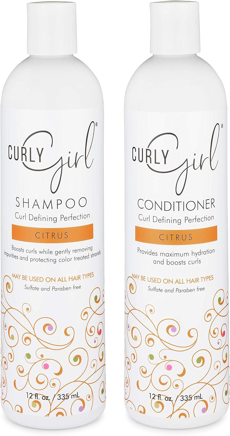 Curly Girl Curl Hair Shampoo Conditioner Set 12  Bottles Curly Girl Method Approved Curly Girls Hair Care Frizz Control