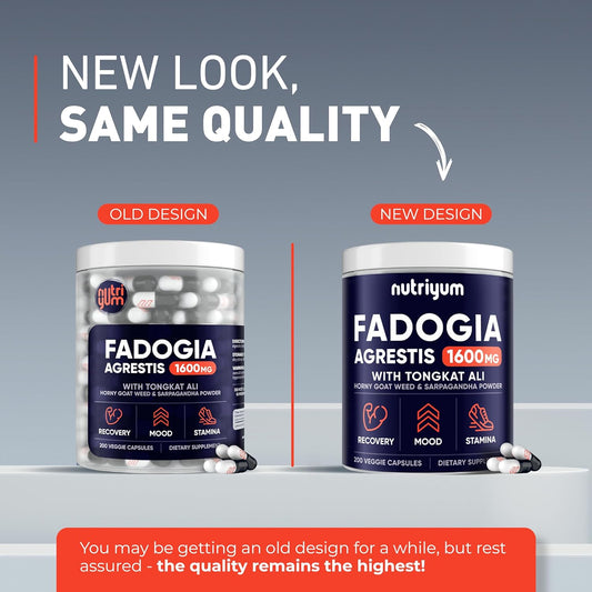 Fadogia Agrestis 1600mg & Tongkat Ali 200mg - Fadogia Agrestis Tongkat Ali Blend for Strength, Drive & Endurance, Fadogi