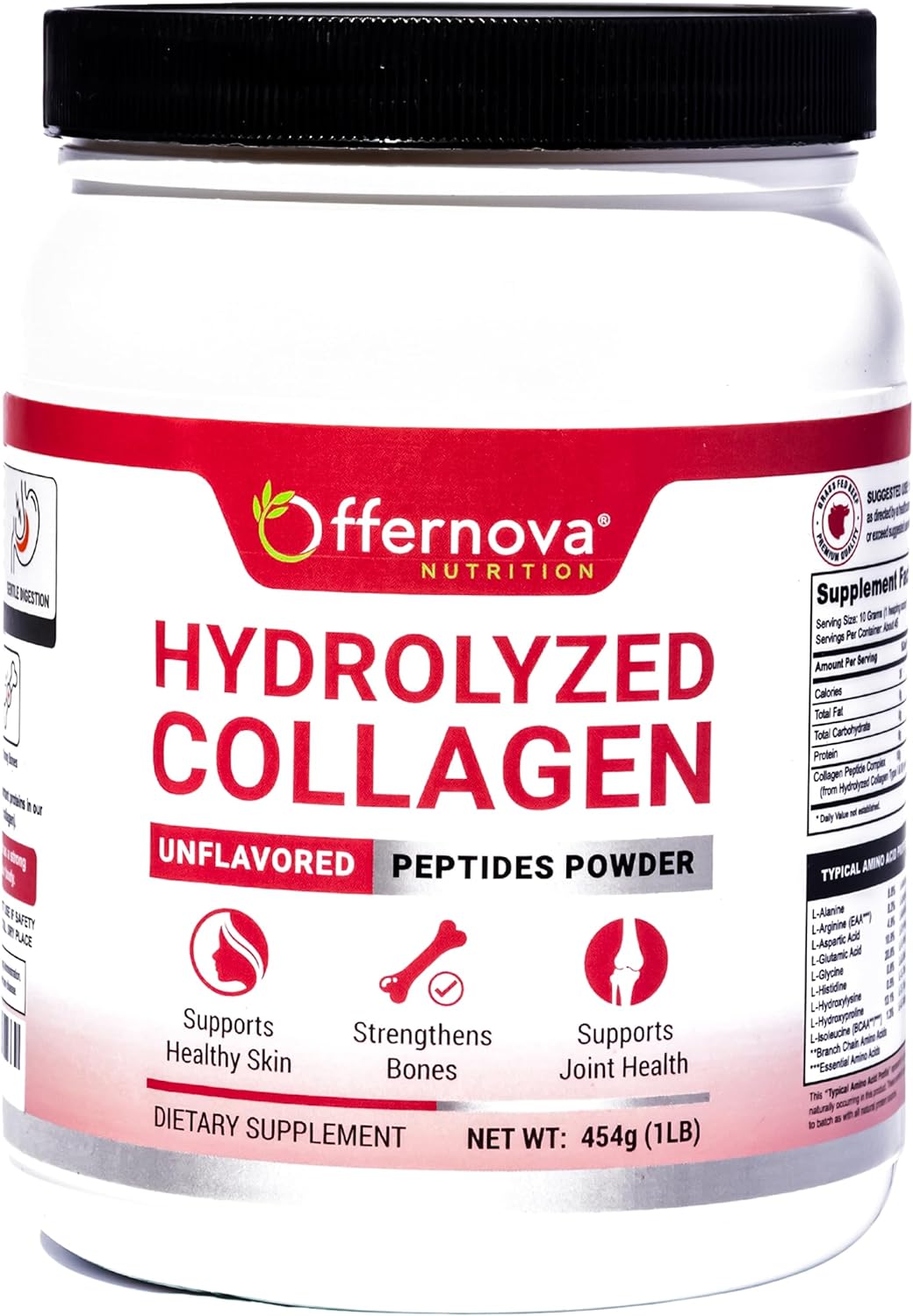 Hydrolyzed Collagen - 100% Pure, Grass Fed & Unflavored Pept